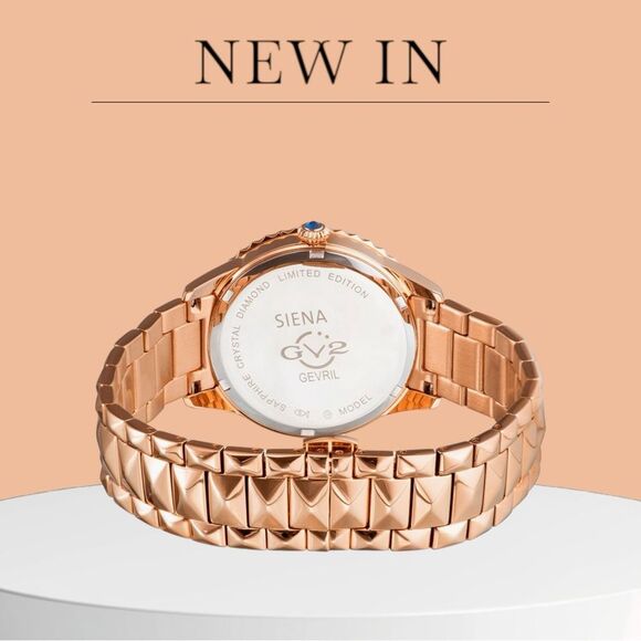 NEW GV2 Siena Mother of Pearl Dial Stainless Steel Watch, 38mm - 0.0044 ctw - Picture 3 of 5